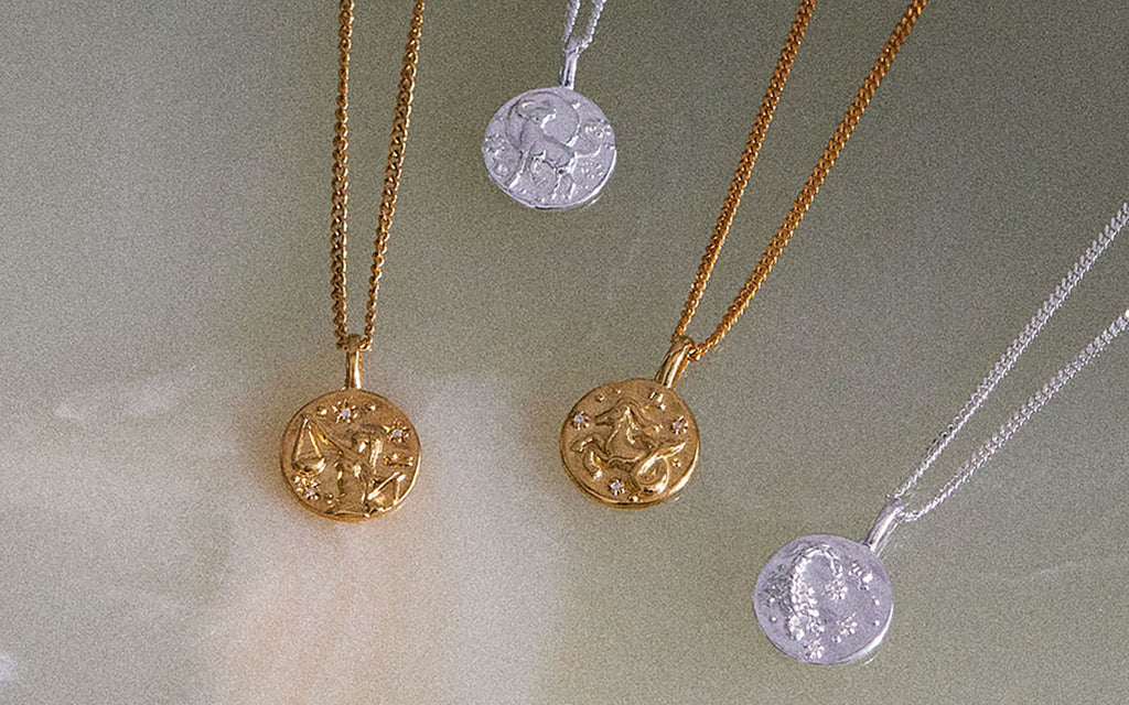 TAURUS PETITE ZODIAC NECKLACE (STERLING SILVER)