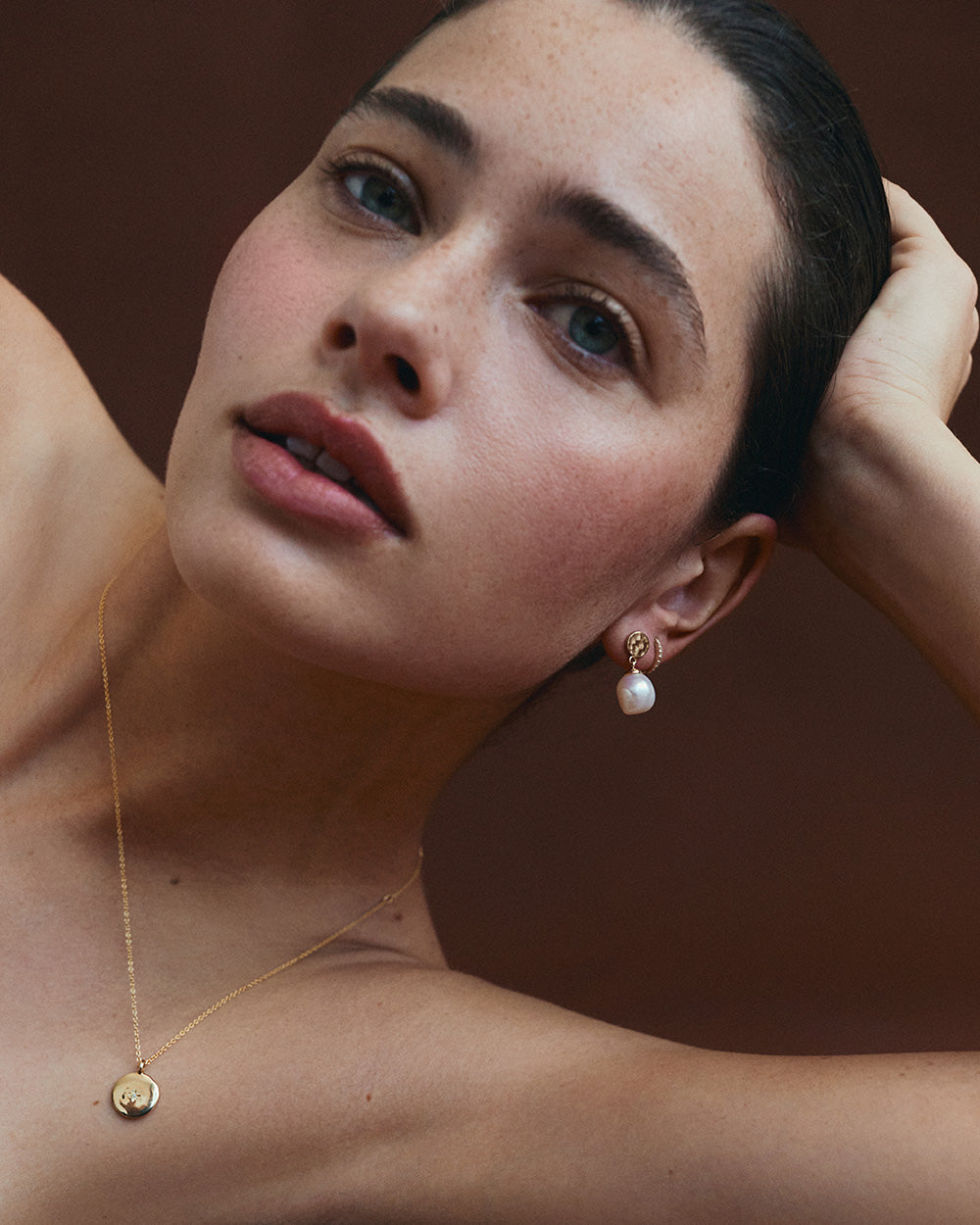 MOON TIDE PEARL EARRINGS (9K GOLD)