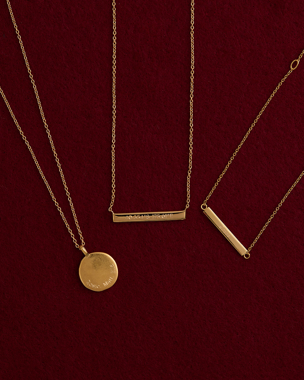 ENGRAVABLE BAR NECKLACE (18K GOLD VERMEIL)