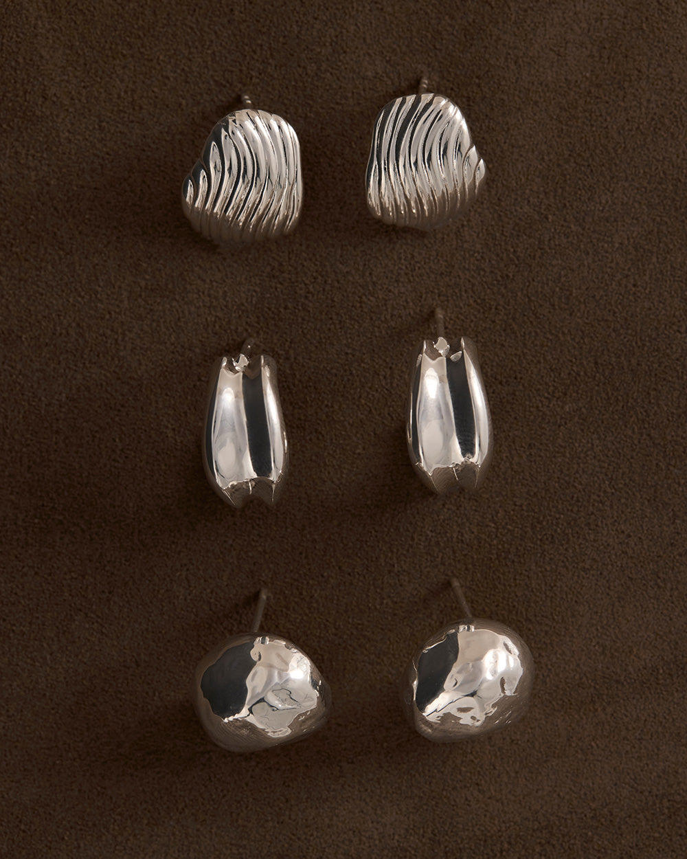 RISE OVERSIZED STUDS (STERLING SILVER)