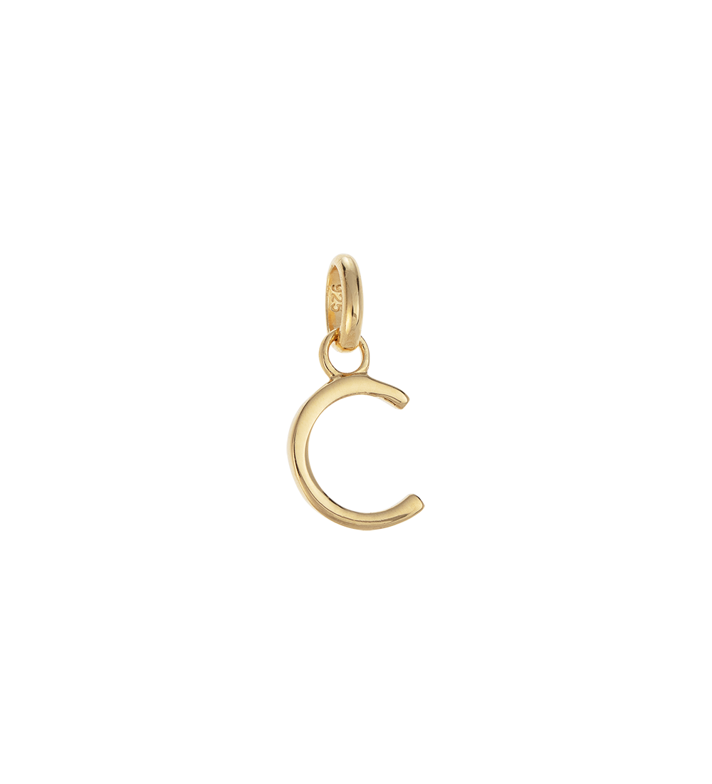 OUTLINE INITIAL A-Z (18K GOLD VERMEIL)