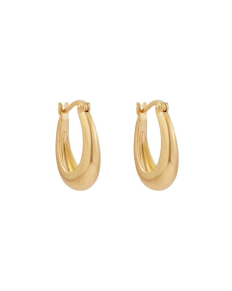 CENTRA HOOPS (18K GOLD PLATED)