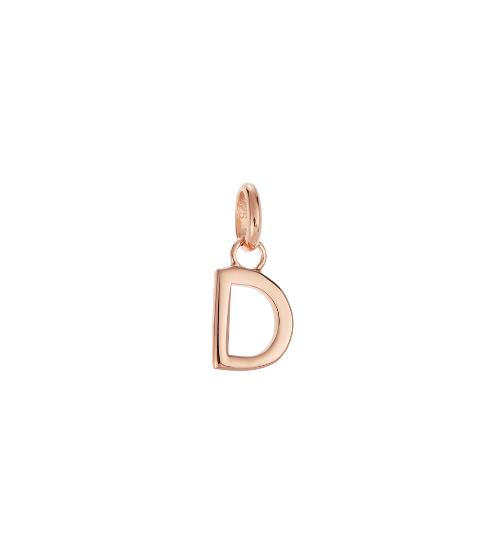 OUTLINE INITIAL A-Z (18K ROSE GOLD VERMEIL)