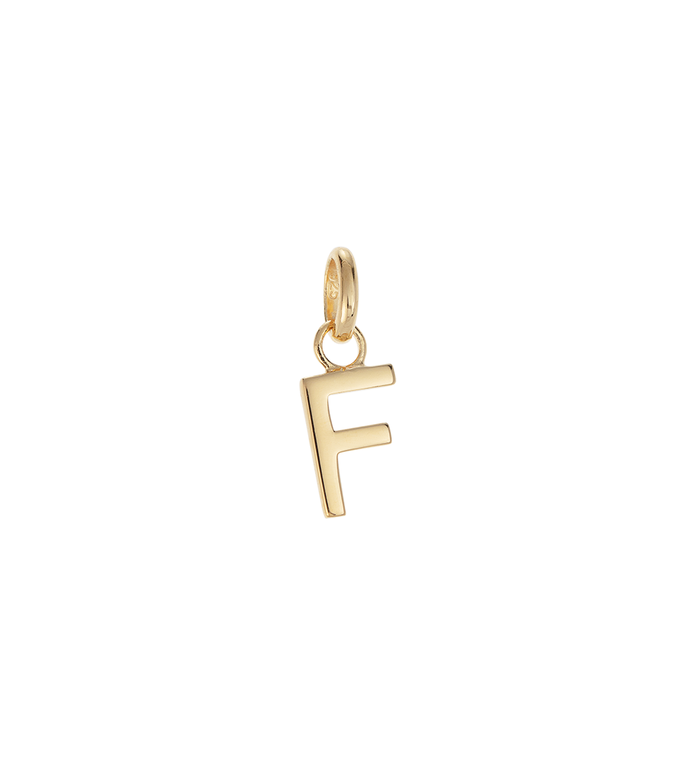 OUTLINE INITIAL A-Z (18K GOLD VERMEIL)