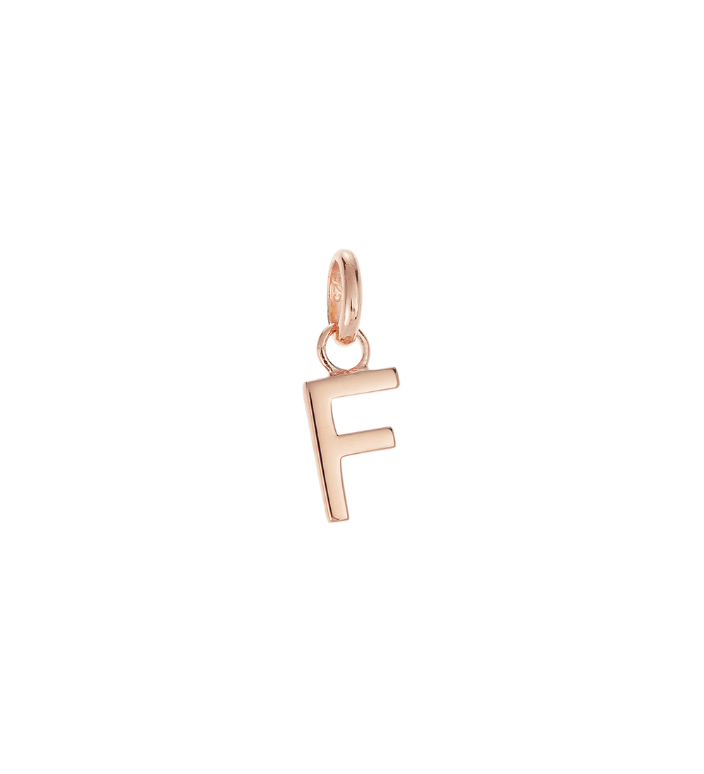 OUTLINE INITIAL A-Z (18K ROSE GOLD VERMEIL)