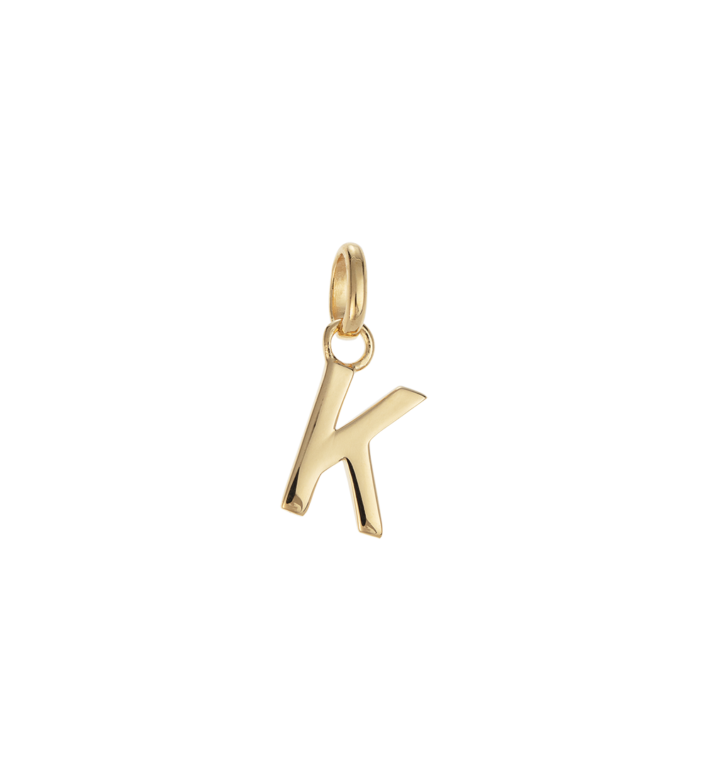 OUTLINE INITIAL A-Z (18K GOLD VERMEIL)