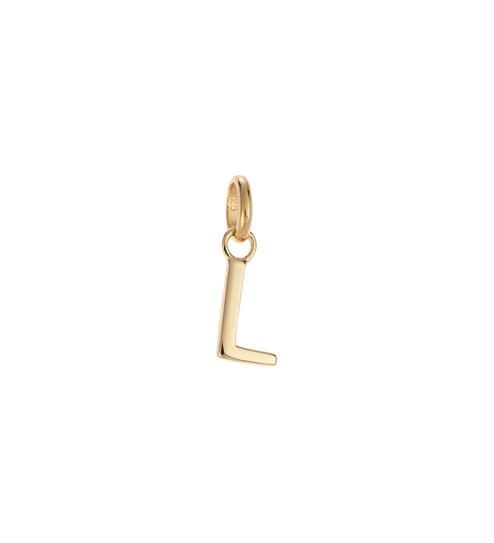 OUTLINE INITIAL A-Z (18K GOLD VERMEIL)