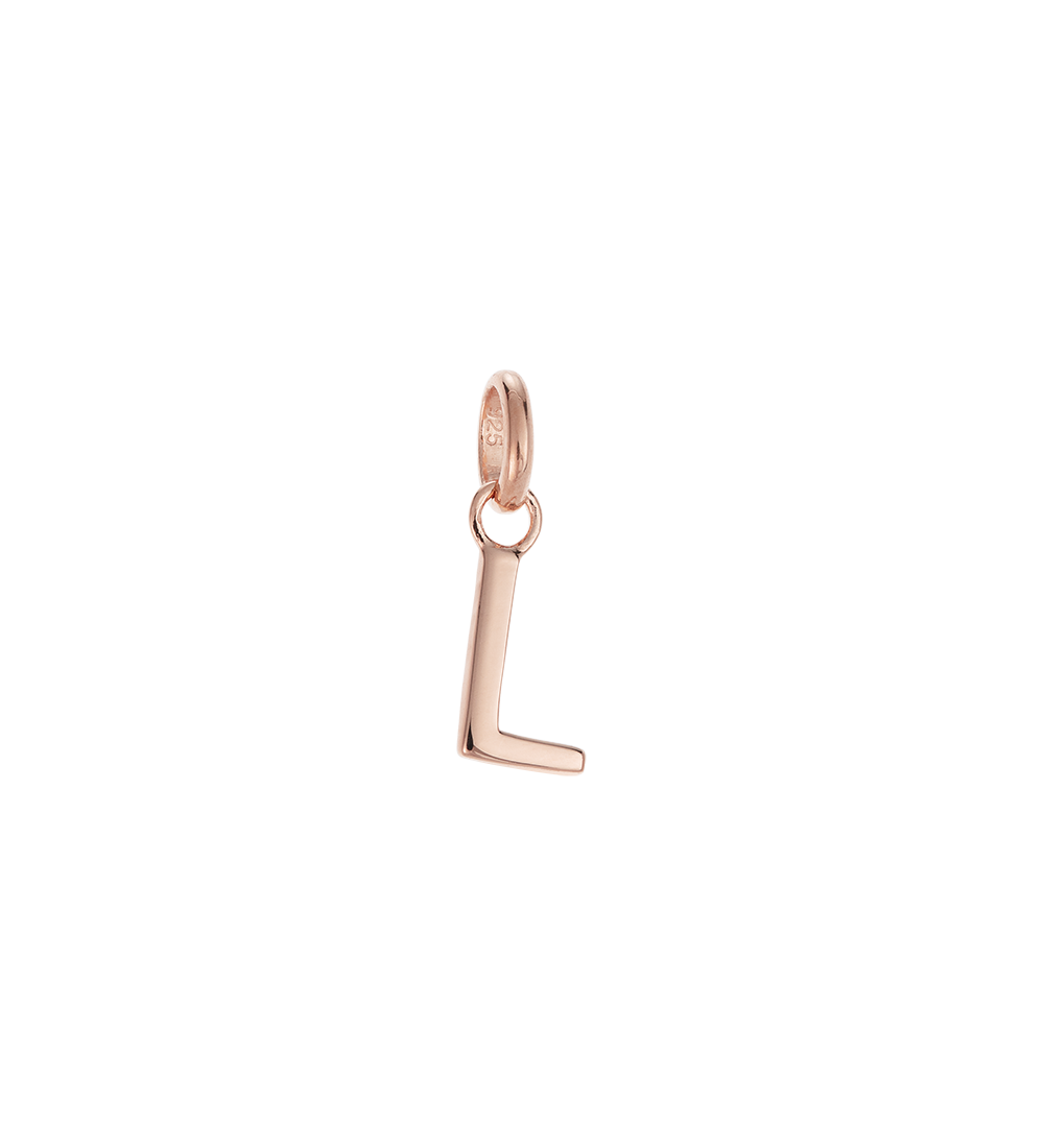 OUTLINE INITIAL A-Z (18K ROSE GOLD VERMEIL)
