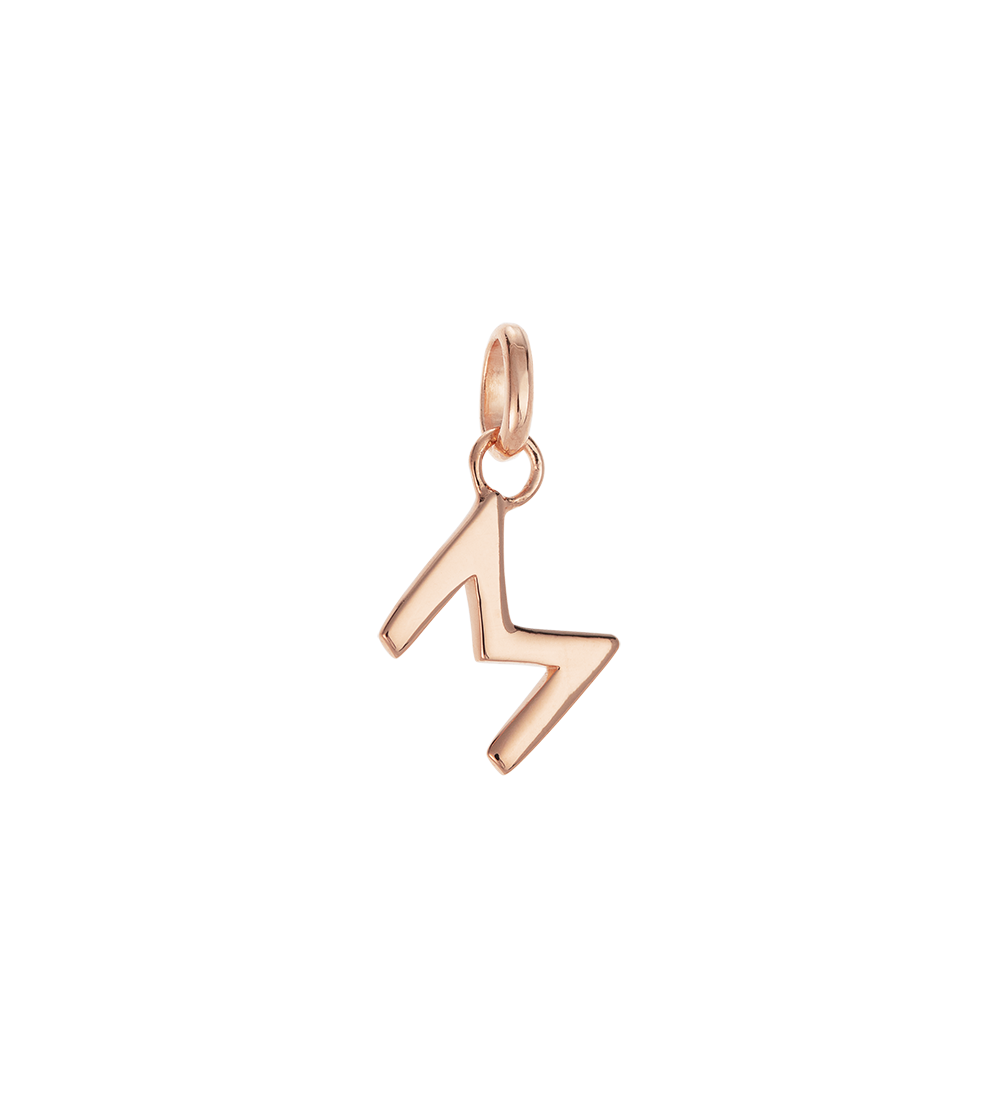 OUTLINE INITIAL A-Z (18K ROSE GOLD VERMEIL)