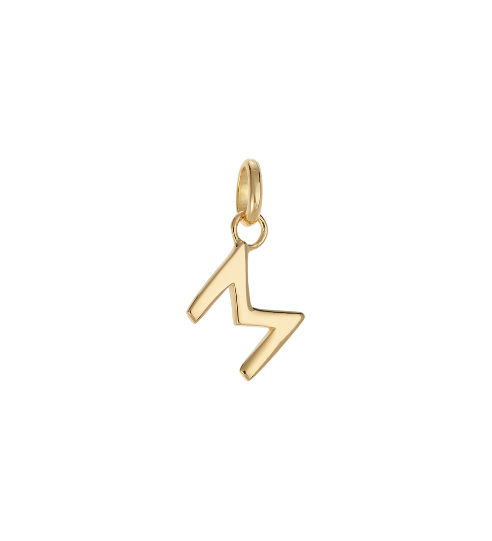 OUTLINE INITIAL A-Z (18K GOLD VERMEIL)