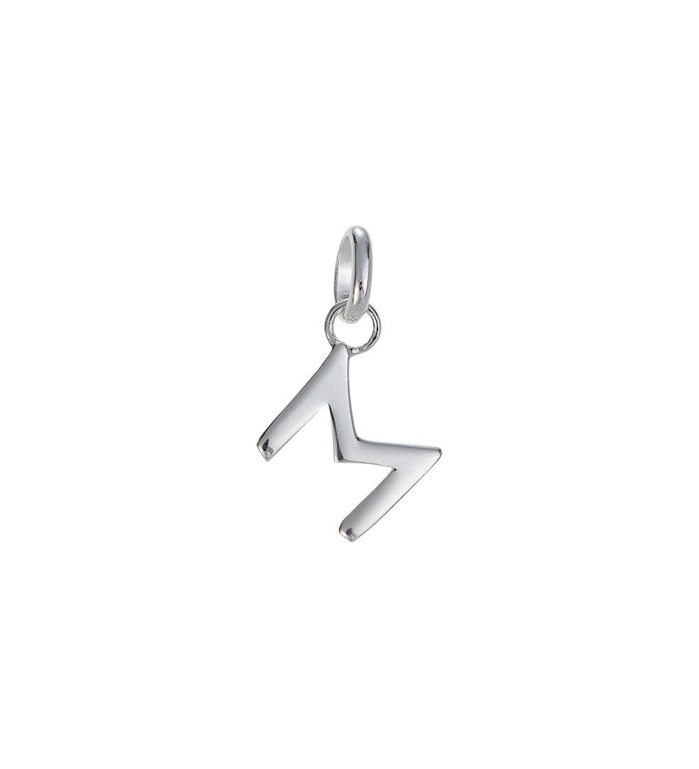 OUTLINE INITIAL A-Z (STERLING SILVER)