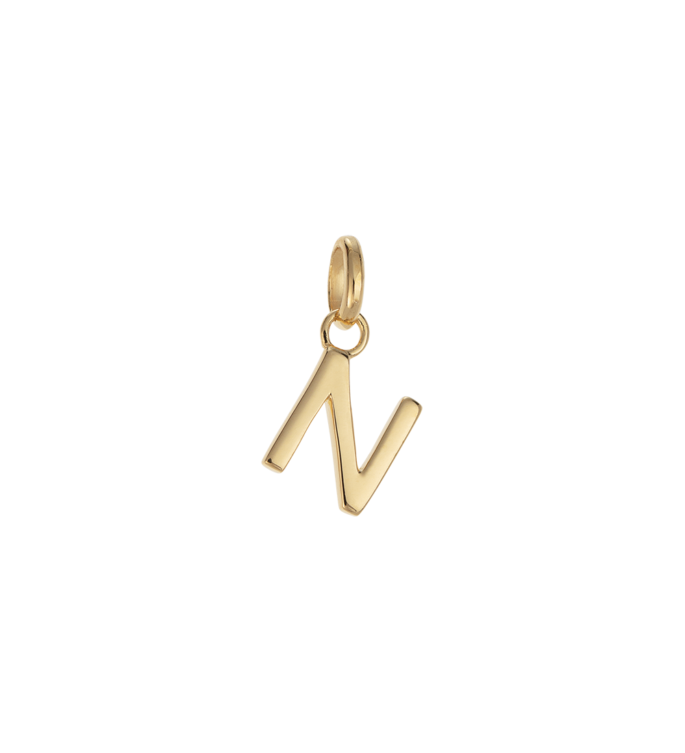 OUTLINE INITIAL A-Z (18K GOLD VERMEIL)