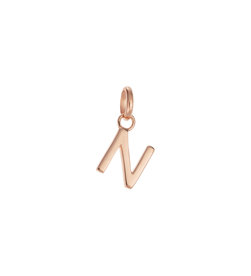 OUTLINE INITIAL A-Z (18K ROSE GOLD VERMEIL)