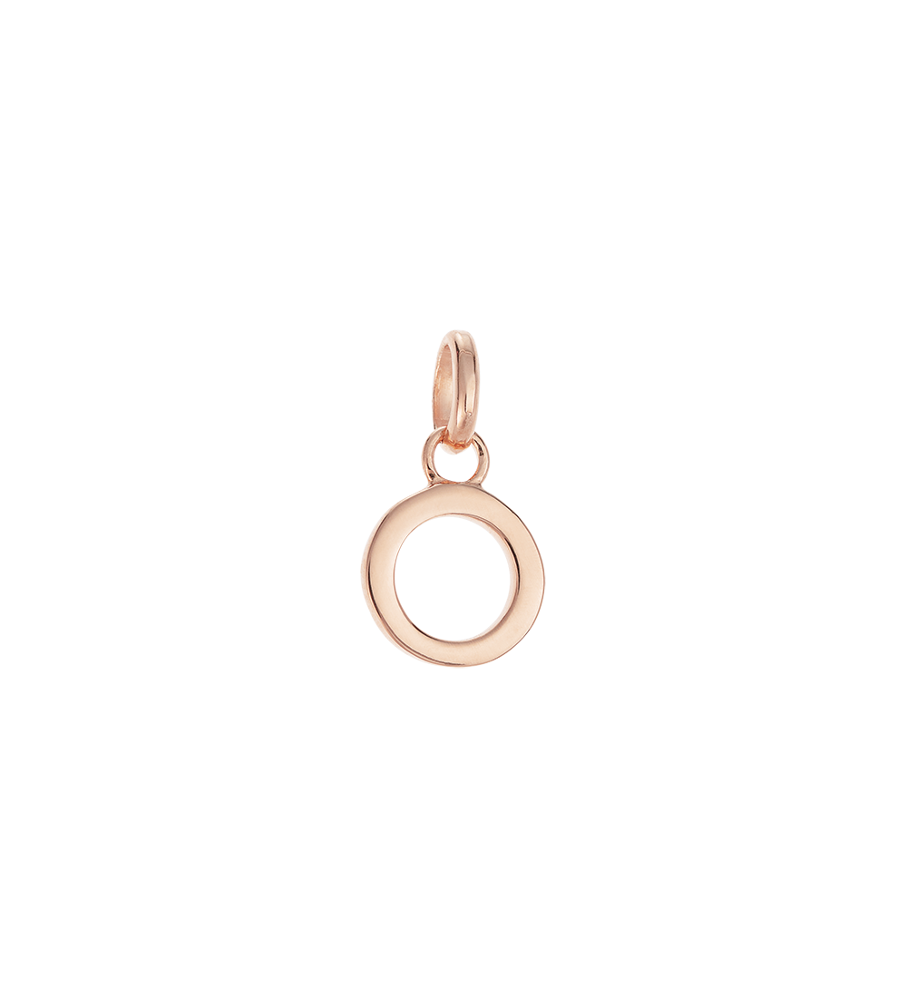OUTLINE INITIAL A-Z (18K ROSE GOLD VERMEIL)