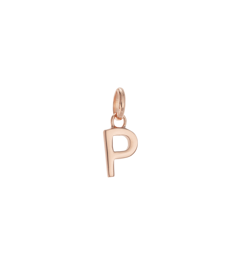 OUTLINE INITIAL A-Z (18K ROSE GOLD VERMEIL)
