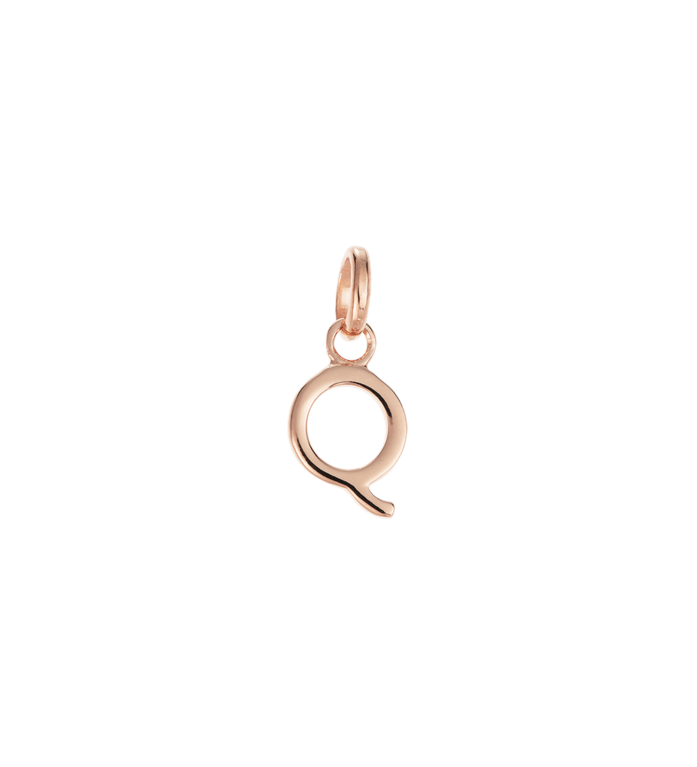 OUTLINE INITIAL A-Z (18K ROSE GOLD VERMEIL)