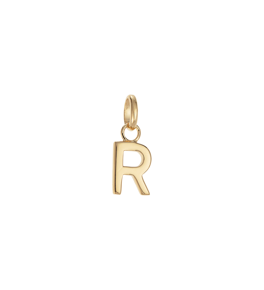 OUTLINE INITIAL A-Z (18K GOLD VERMEIL)
