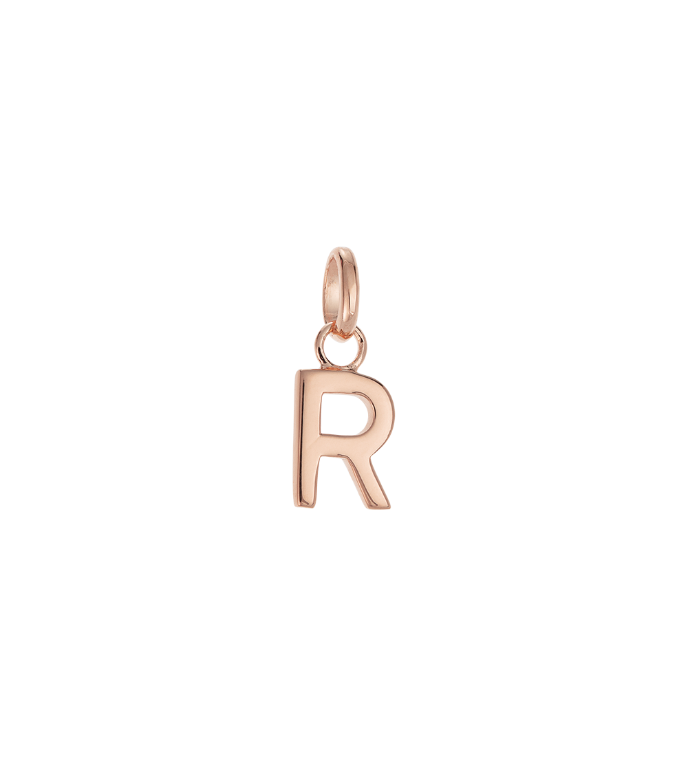 OUTLINE INITIAL A-Z (18K ROSE GOLD VERMEIL)