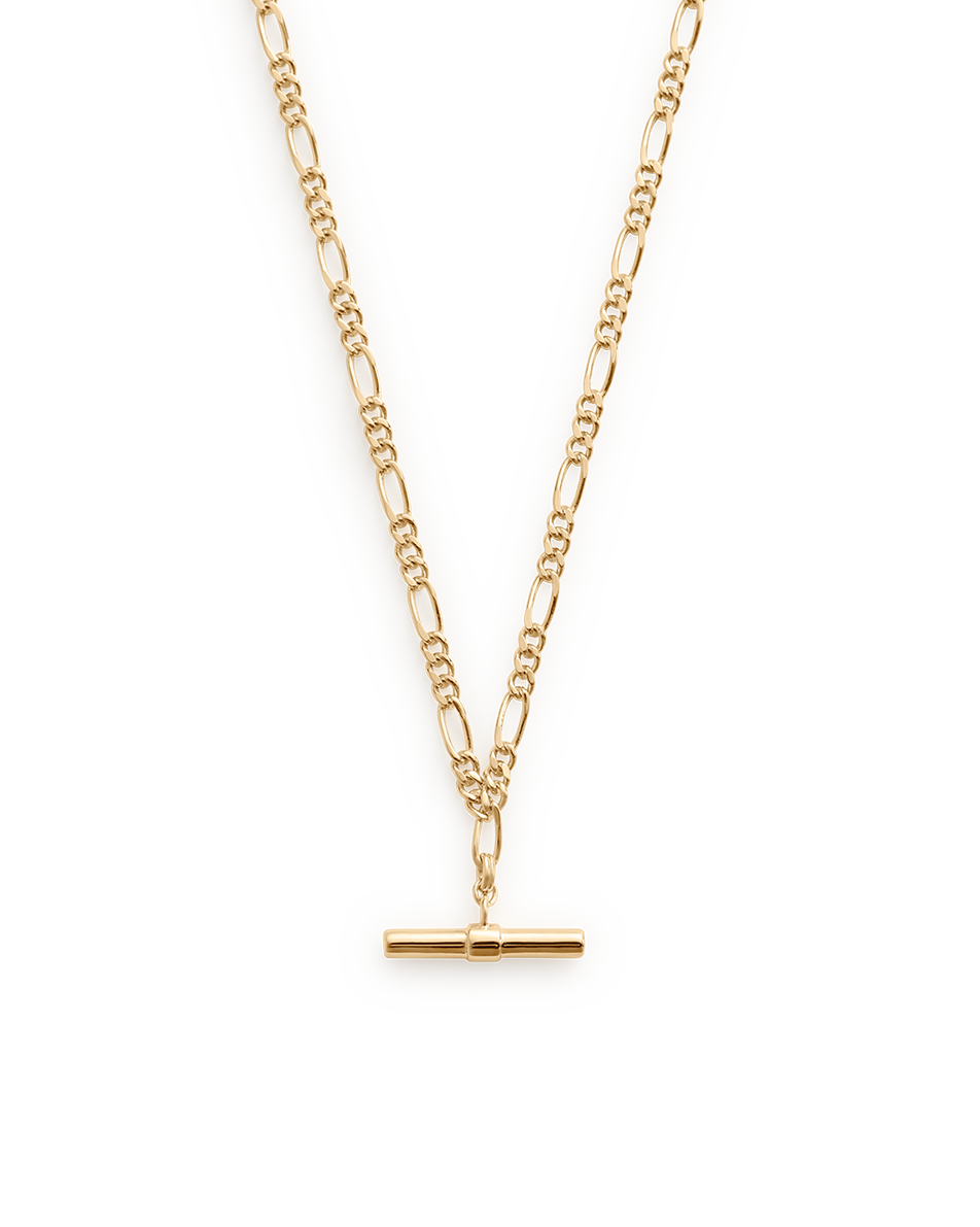 RHYTHM T-BAR NECKLACE (18K GOLD PLATED)