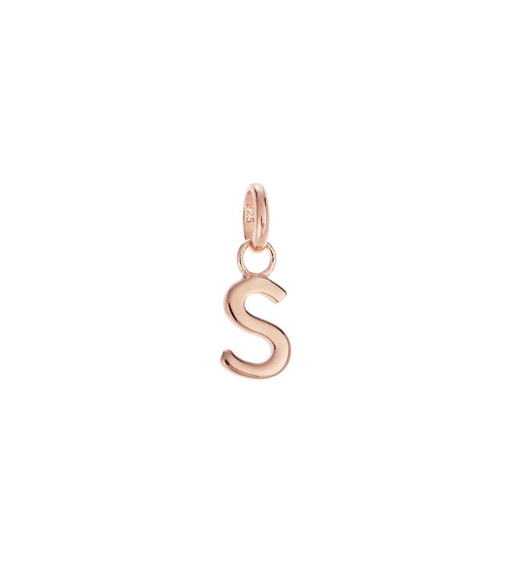 OUTLINE INITIAL A-Z (18K ROSE GOLD VERMEIL)