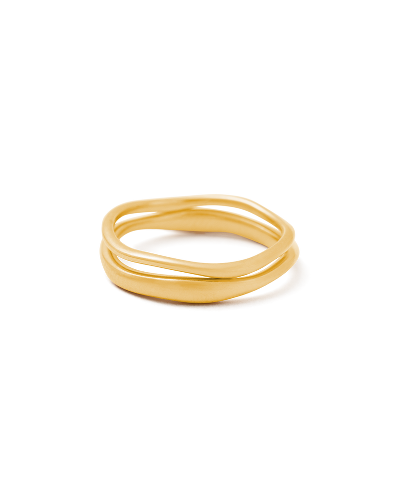 SHIFT STACKING RING 18K GOLD VERMEIL KIRSTIN ASH Australia