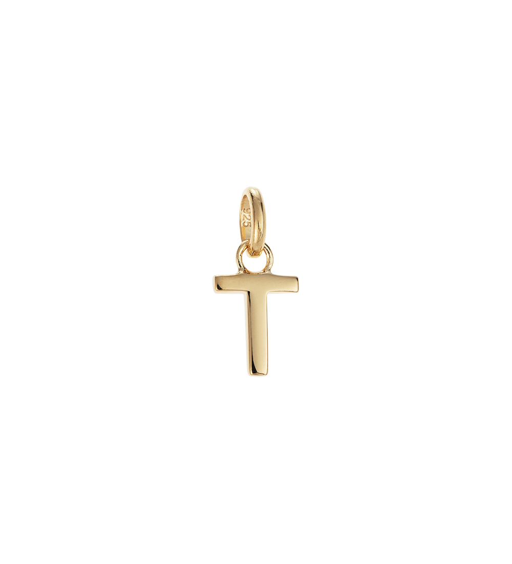 OUTLINE INITIAL A-Z (18K GOLD VERMEIL)