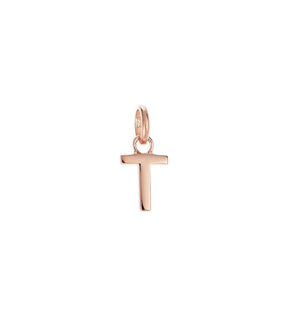 OUTLINE INITIAL A-Z (18K ROSE GOLD VERMEIL)