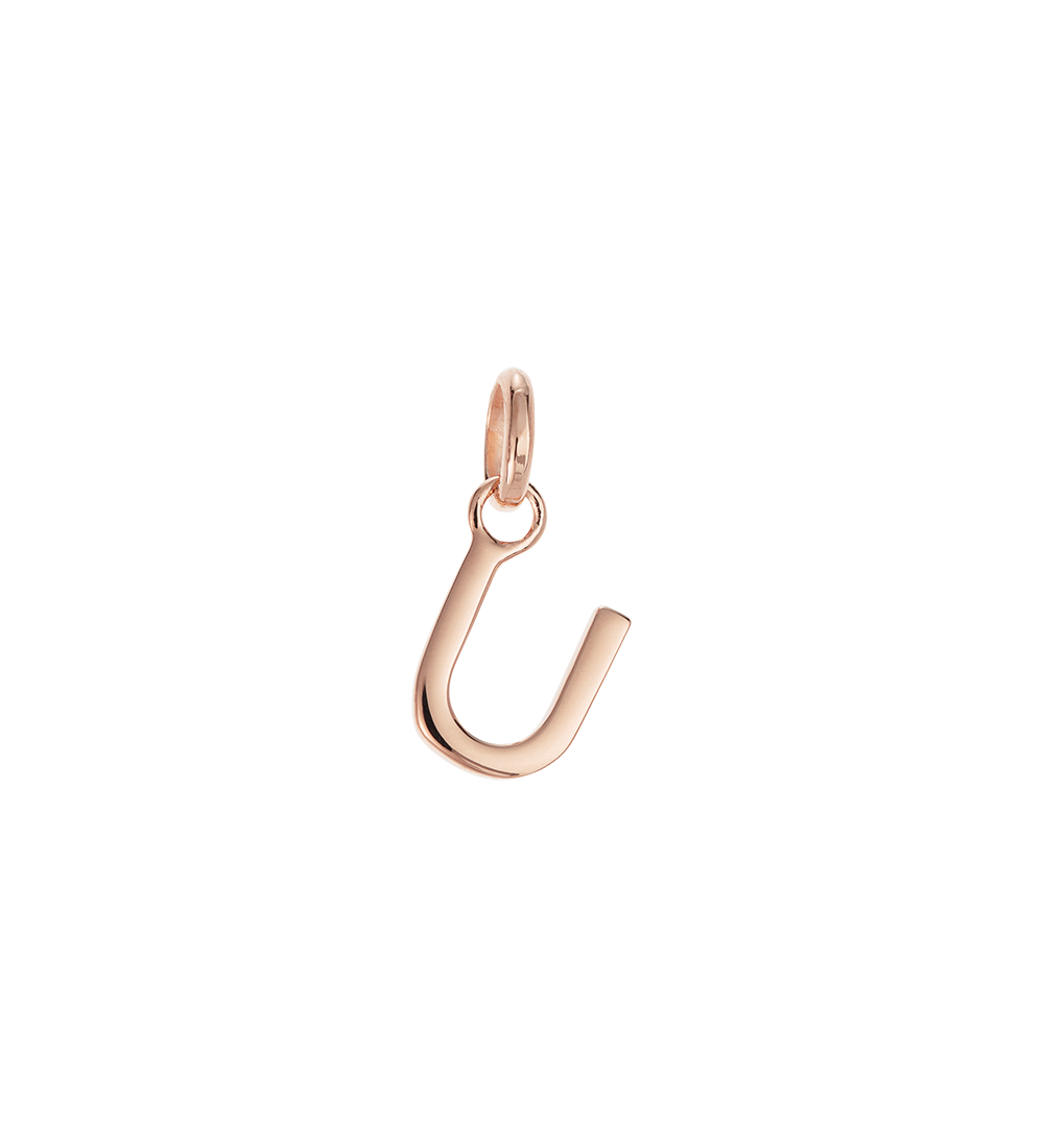 OUTLINE INITIAL A-Z (18K ROSE GOLD VERMEIL)