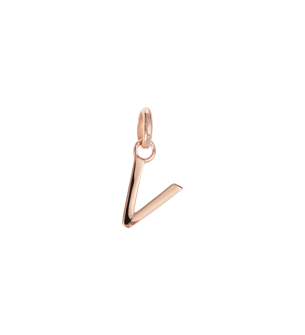 OUTLINE INITIAL A-Z (18K ROSE GOLD VERMEIL)