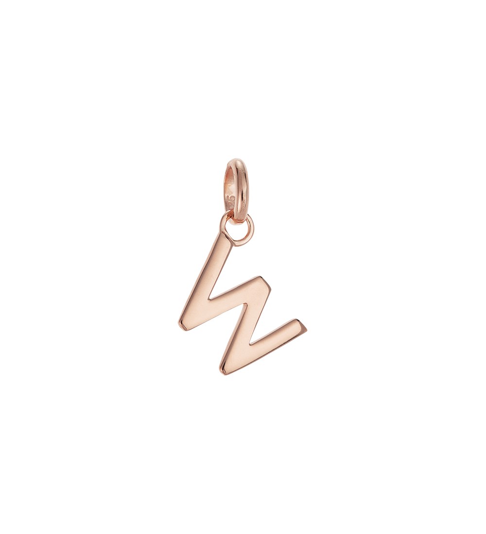 OUTLINE INITIAL A-Z (18K ROSE GOLD VERMEIL)