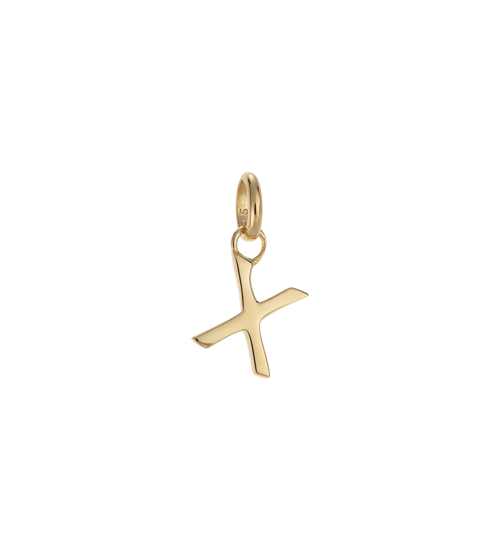 OUTLINE INITIAL A-Z (18K GOLD VERMEIL)