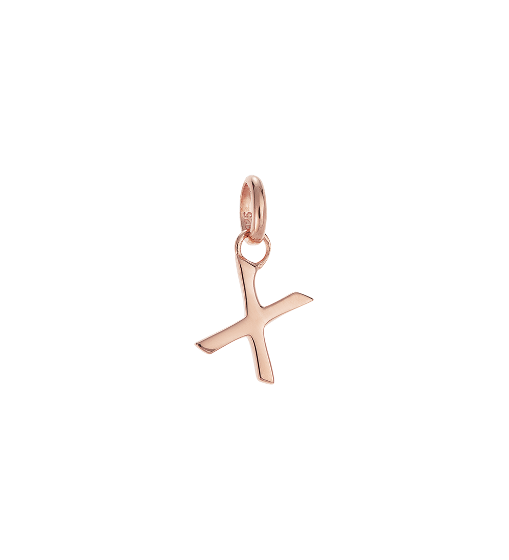 OUTLINE INITIAL A-Z (18K ROSE GOLD VERMEIL)