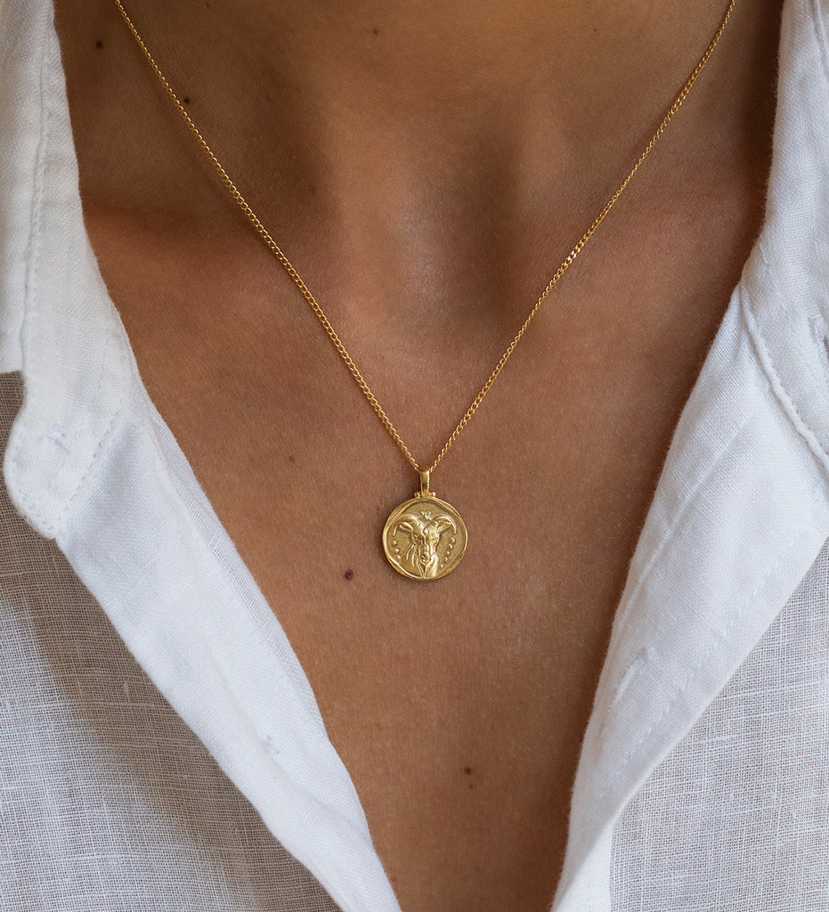 CAPRICORN ZODIAC NECKLACE 18K ROSE GOLD VERMEIL KIRSTIN ASH Australia