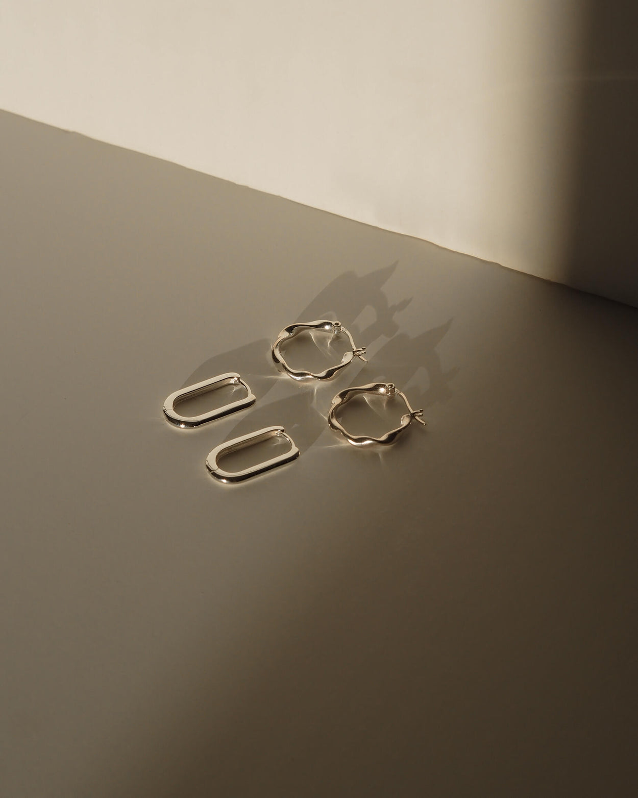 WAVE HOOPS (STERLING SILVER) - IMAGE 3