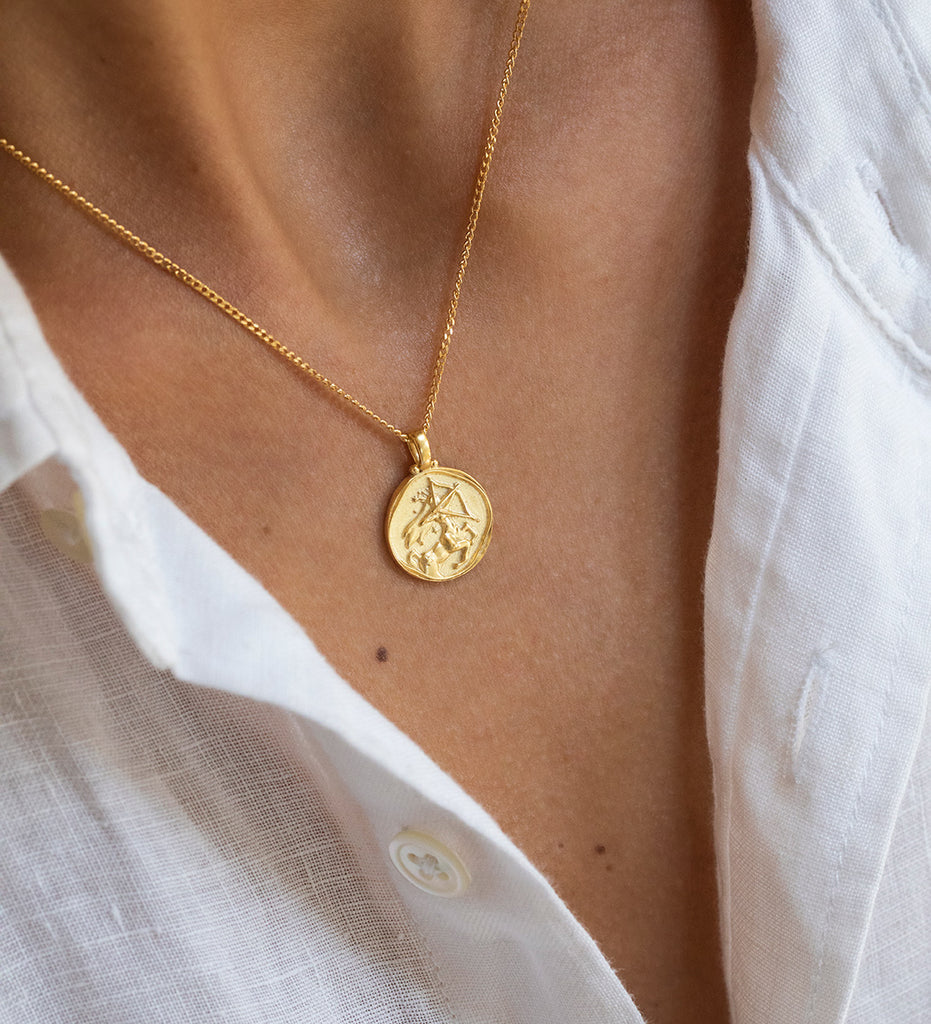 Sagittarius sale gold necklace