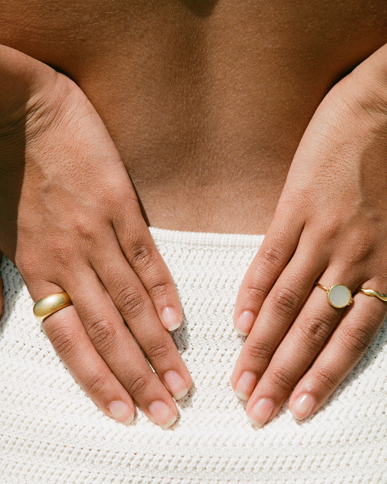 FOSSIL SHELL RING (18K GOLD VERMEIL)