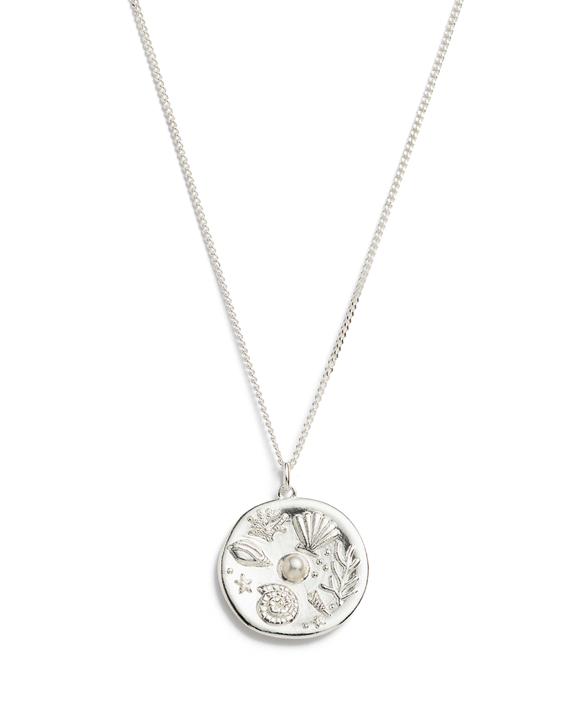 BY THE SEA COIN NECKLACE STERLING SILVER KIRSTIN