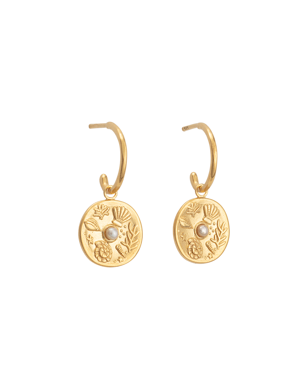 BY THE SEA HOOPS (18K GOLD PLATED) - IMAGE 1