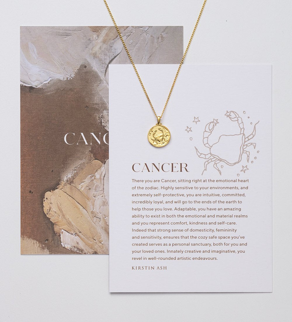 CANCER ZODIAC NECKLACE (18K GOLD VERMEIL) - IMAGE 6