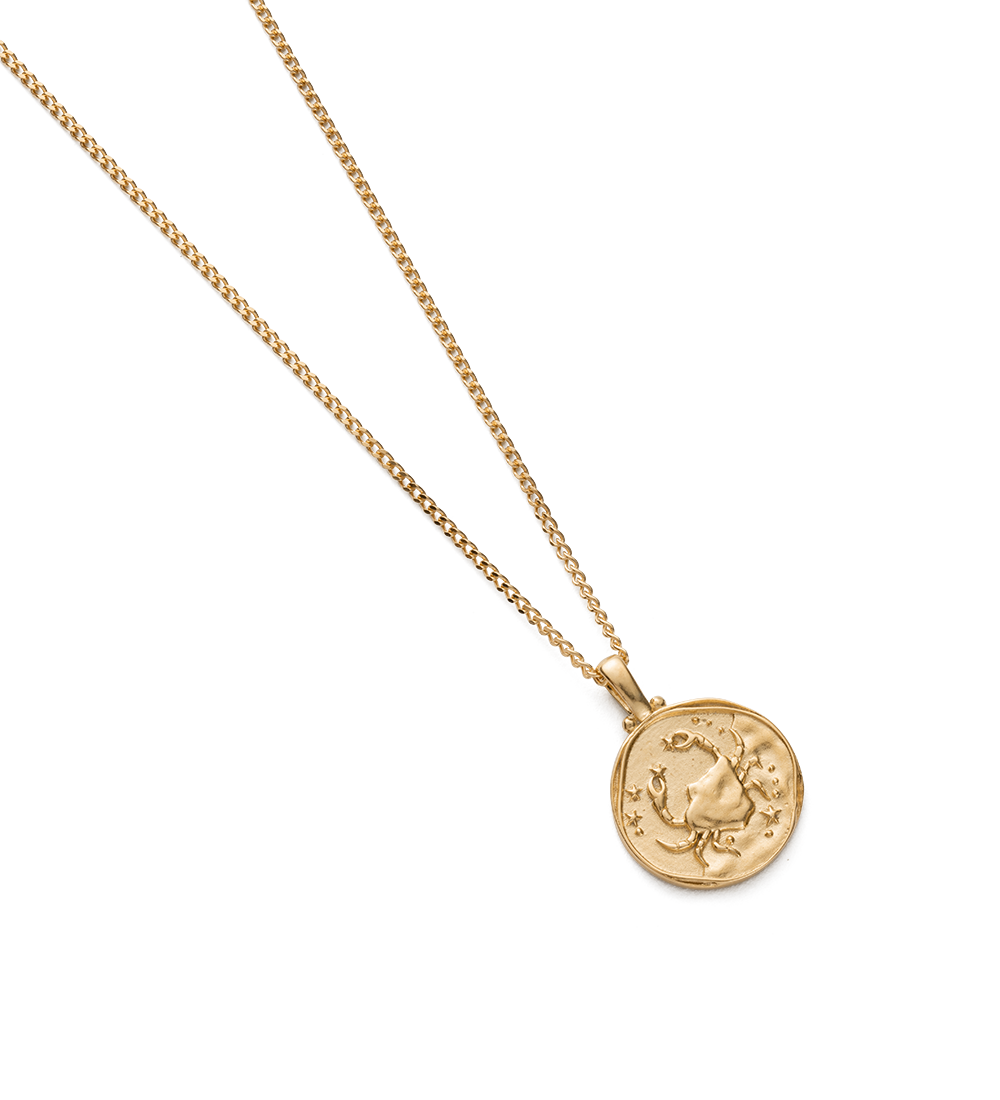 CANCER ZODIAC NECKLACE (18K GOLD VERMEIL) - IMAGE 4