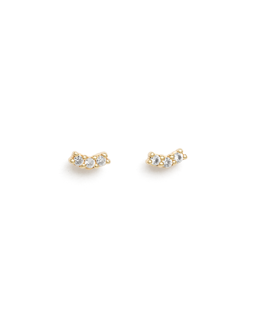 アクセサリー CONTOUR EARRINGS | Gold CONTOUR TOPAZ STUDS (GOLD) – KIRSTIN ASH (Australia)