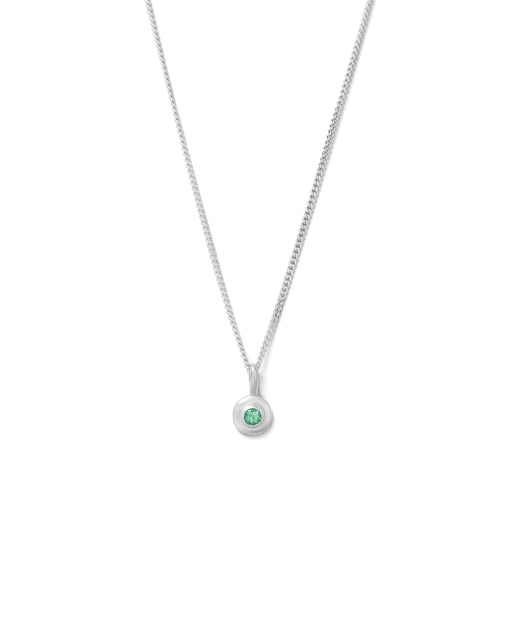 BIRTHSTONE NECKLACE (STERLING SILVER)