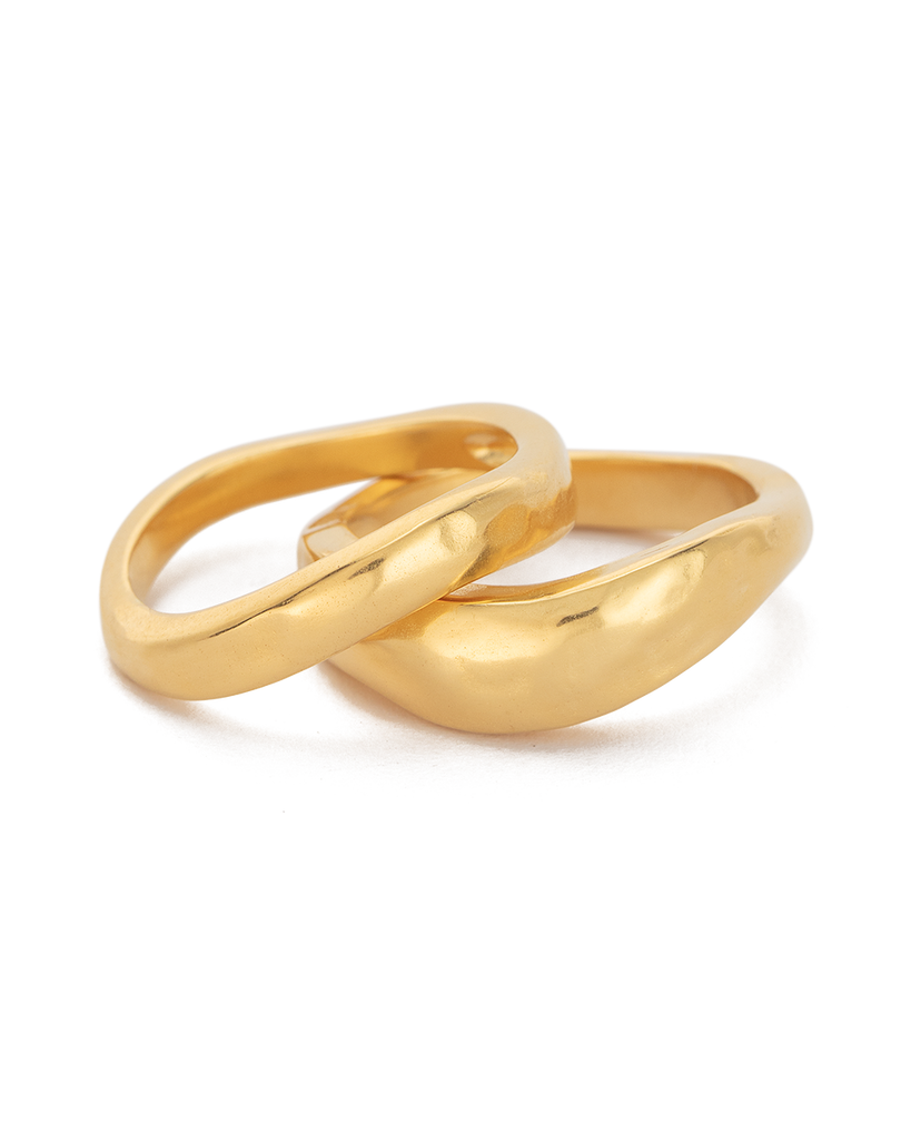 Gold plated best sale stackable rings