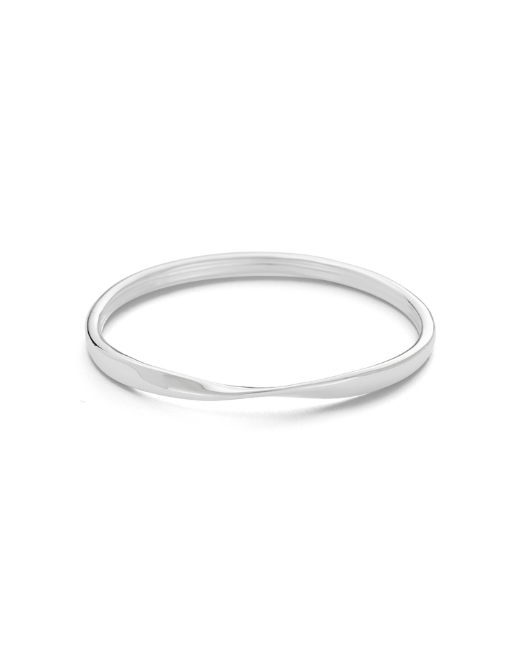 FOLD BANGLE (STERLING SILVER) - IMAGE 1