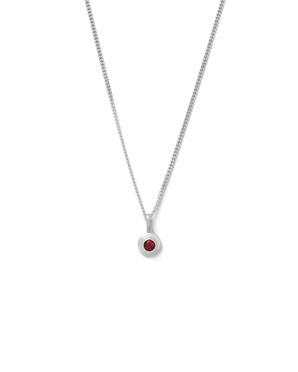 BIRTHSTONE NECKLACE (STERLING SILVER)