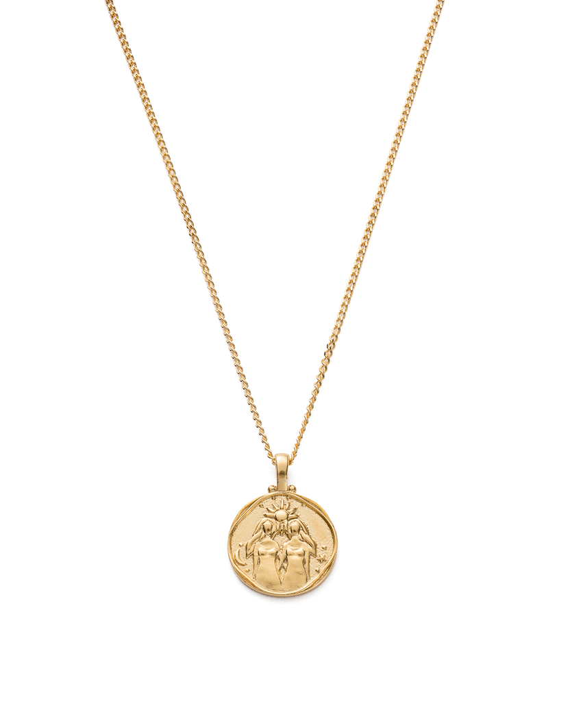 Gemini gold 2025 pendant necklace