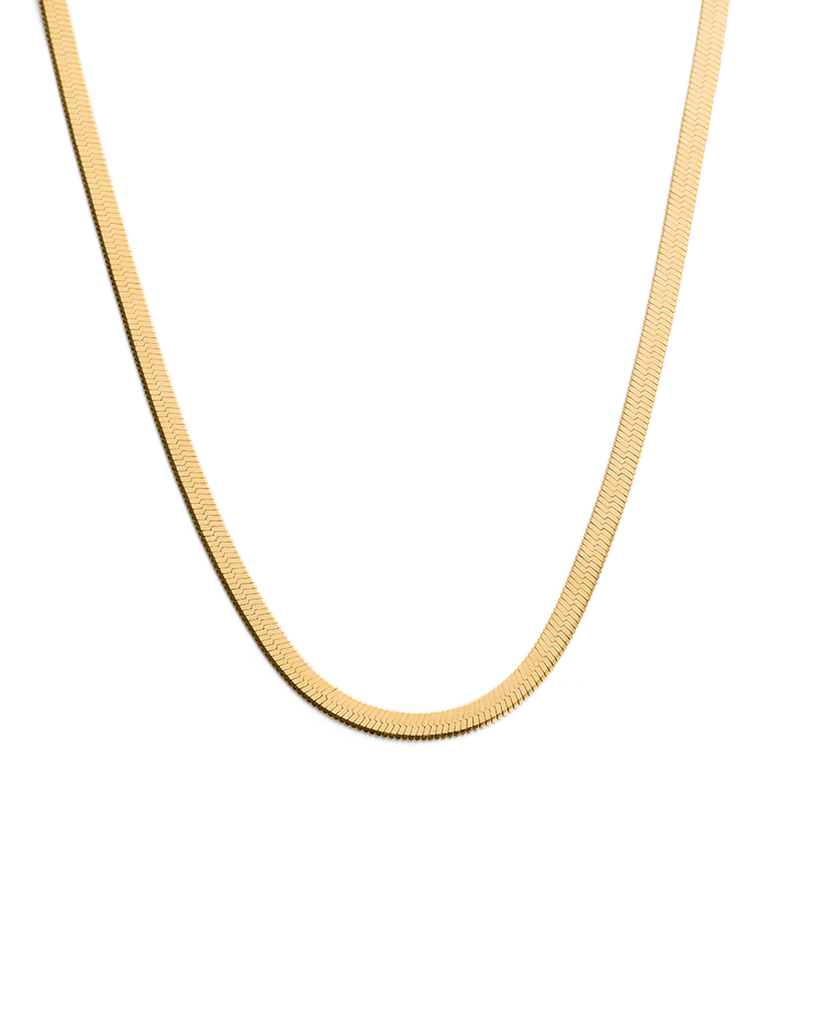 HERRINGBONE CHAIN (18K GOLD VERMEIL) - IMAGE 1