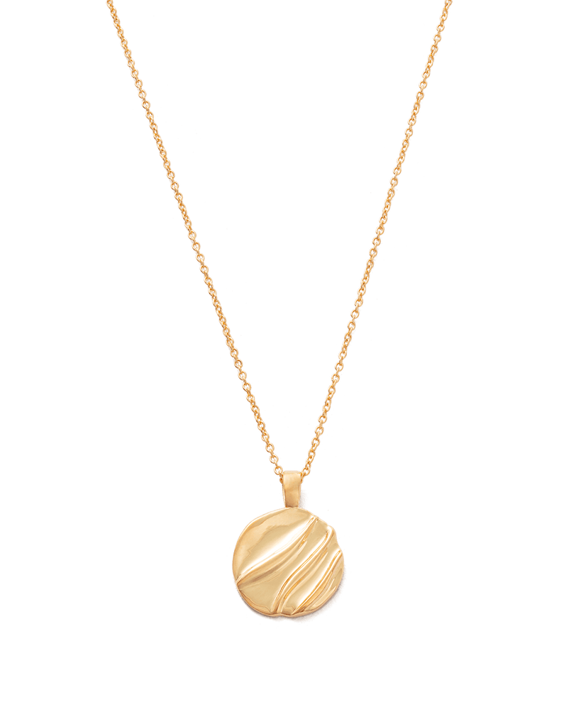Gold plated circle necklace online