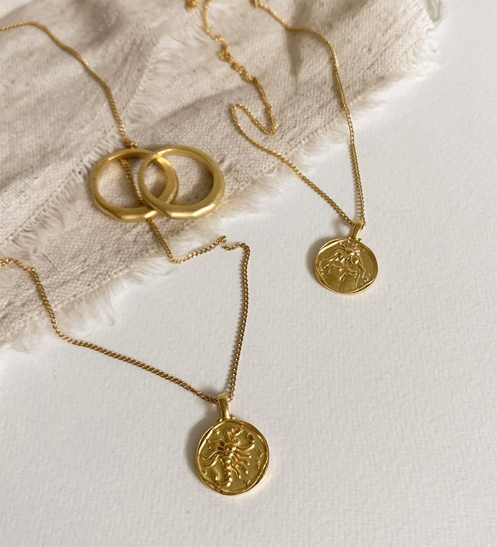 GEMINI ZODIAC (18K GOLD VERMEIL) - IMAGE 3