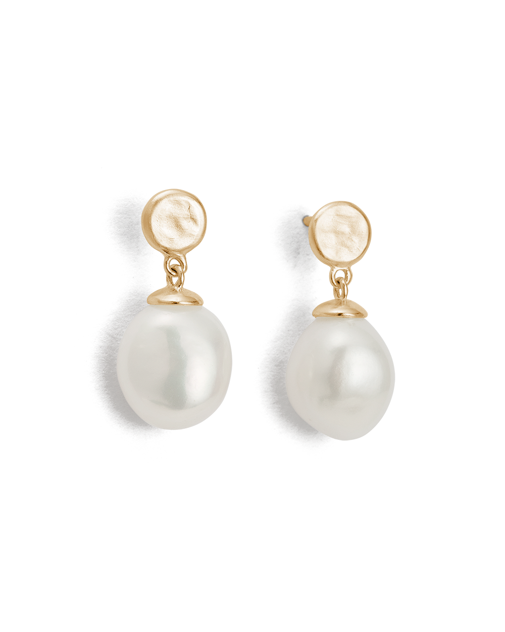MOON TIDE PEARL EARRINGS (9K GOLD) - IMAGE 1